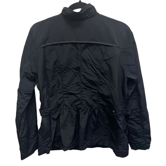 Eddie Bauer women’s travex travel jacket black ruched large nylon - Picture 2 of 9